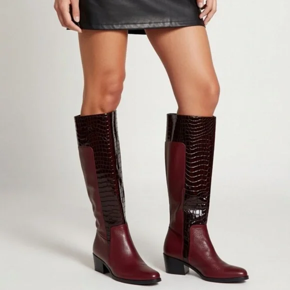 FELMINI Red Genuine Leather Boots - Picture 1 of 12